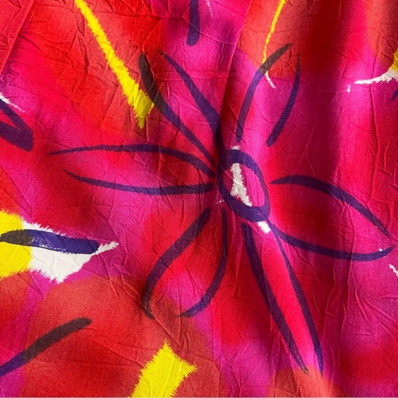 Jams World Vintage 90s Furphy Hawaiian Floral Nature Island Slit Maxi Dress - Picture 11 of 17